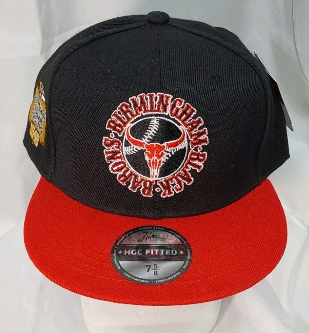 Headgear Classics Fitted 7 5/8 Black Birmingham Black Barons Hat